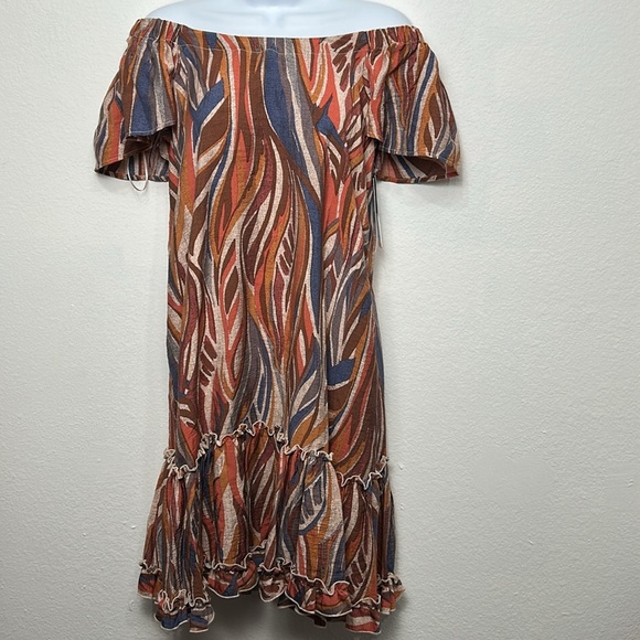 Robbie Bee Off-Shoulder Multicolor Dress - Picture 3 of 7